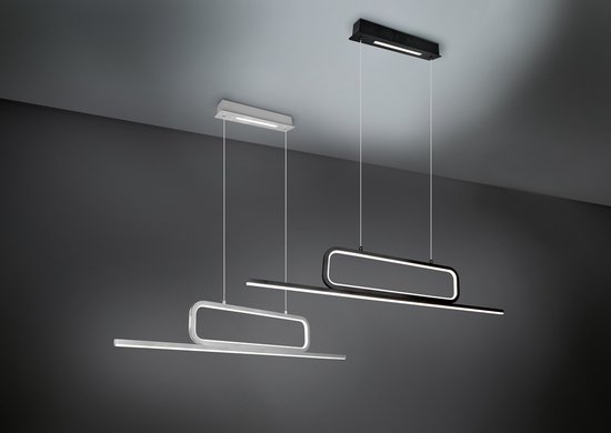 Trio Leuchten Aick - Lampe à suspension - Zwart mat - 3 marches - LED intégrée