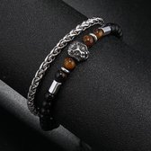 Titanium Steel Beaded Ornament Bracelet