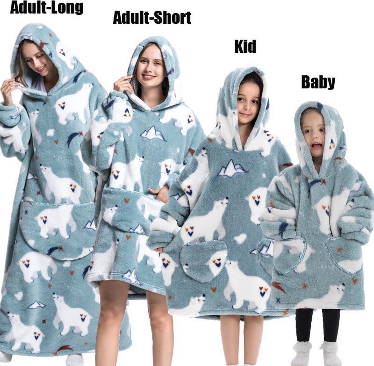 Ours polaire snuggie enfant - sweat polaire - polaire snuggie kids 8/12 ans  - taille