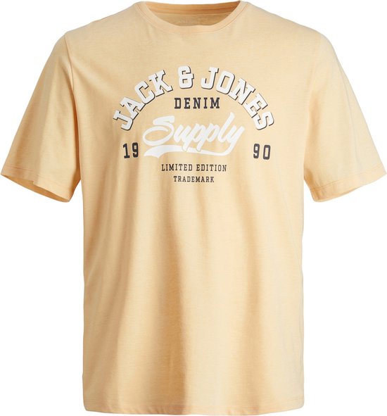 Jack & Jones T-shirt Jjelogo Tee Ss O-neck 2 Col Ss24 Sn 12246690 Apricot Ice/melange Mannen Maat - S