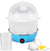 Cuiseur à œufs électrique - Double couche - max 14 œufs - Multifonctionnel - Cuiseur vapeur - avec tasse à mesurer