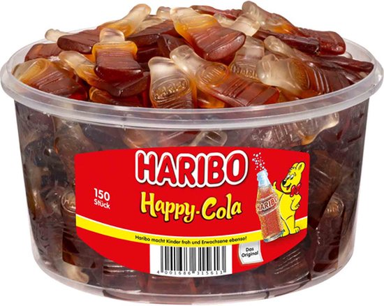 Haribo Happy Cola - snoep in colasmaak - 150 stuks silo