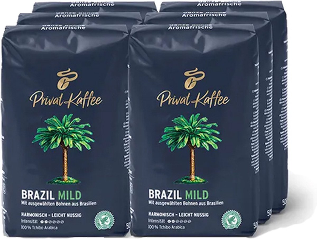 Goedkoopste Tchibo - Privat Kaffee Brazil Mild Bonen - 6x 500g