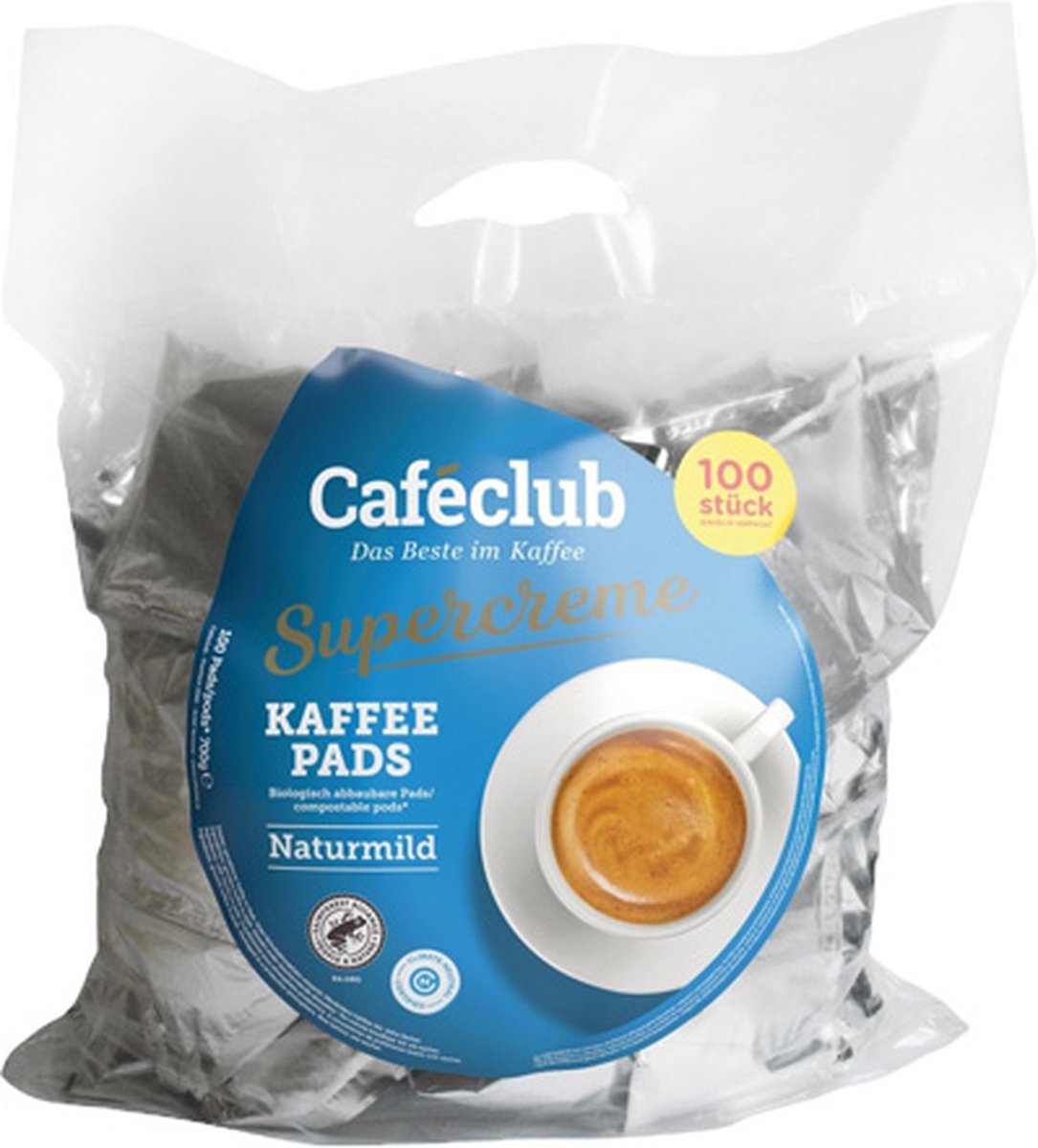 Caféclub - Supercreme Koffiepads Naturmild - 100 pads