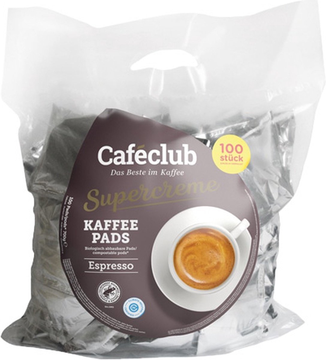 Caféclub - Supercreme Koffiepads Espresso - 100 pads