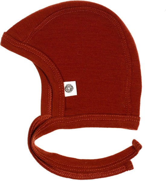 Baby wollen strikmuts – Merinowol – Burnt henna- 62 - 3 tot 6 maanden