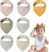 Slabbetje voor baby's, absorberende driehoekige doek, katoenen halsdoek voor baby's, peuters, mousseline, halsdoek voor baby's, zachte kwijlslabbetjes voor jongens en meisjes, 10 stuks