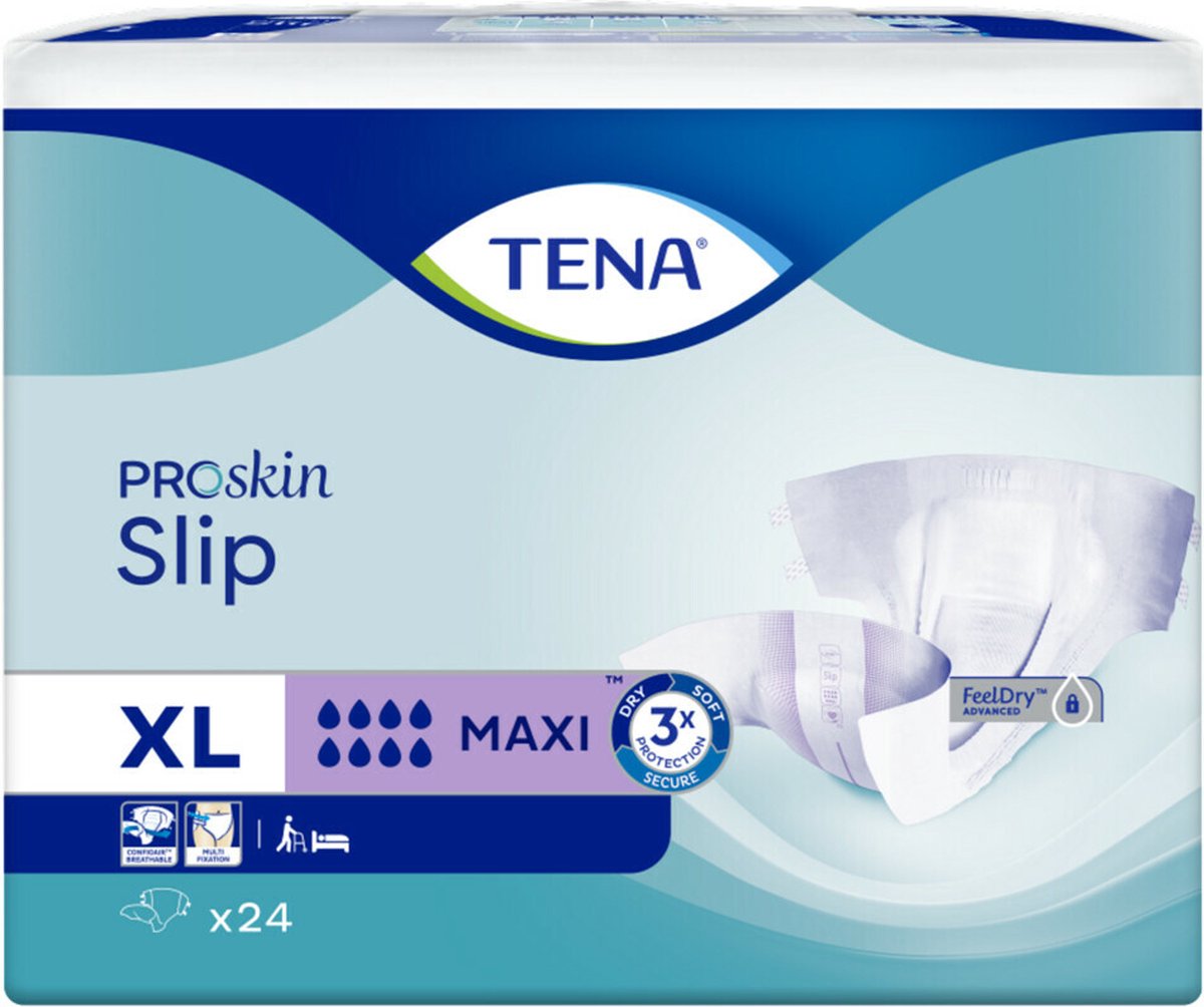 Goedkoopste 3x TENA ProSkin Slip Maxi XL 24 stuks