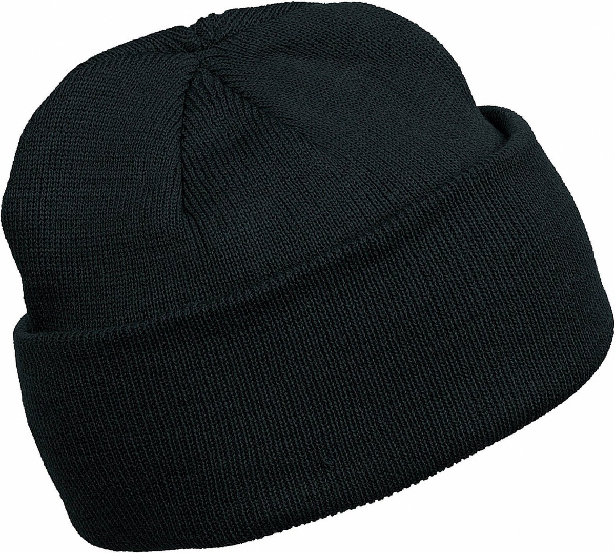 K-up Hats Wintermuts Beanie Yukon - zwart - heren/dames - sterk/zacht/licht gebreid 100% Acryl - Dames/herenmuts