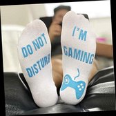*** Tiener Game Sokken - Game sokken met tekst "Do not disturb, I'm gaming" - wit - maat 38 - 42 - van Heble® ***