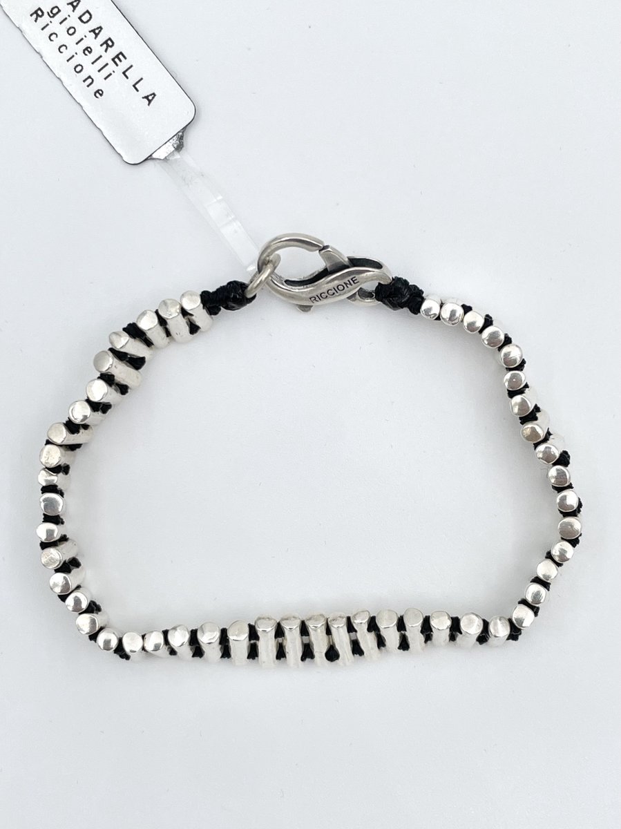 Spadarella Gioielli - SPBR19 - Armband - 925 Zilver - 10 mm - Black 4000 - 19 Cm - Italy