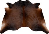 Koeienhuid vloerkleed Donker bruin; Bruin | dikke kwaliteit koeienkleed | Ecologisch gelooide koeienvellen | Uniek gefotografeerde koeienhuiden