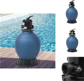 vidaXL Filtre à sable - PE - 460x835 mm - 48 mm - 0,16 m² - 9 m³/h - 50 PSI - 50 kg - Vanne multiport - Pompe 1 hp - 32/38 mm - bleu - Filtre piscine