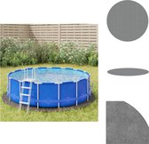 vidaXL Zwembadgrondzeil - Polyester geotextiel - Rond 306 cm - Lichtgrijs - Zwembad afdekzeil