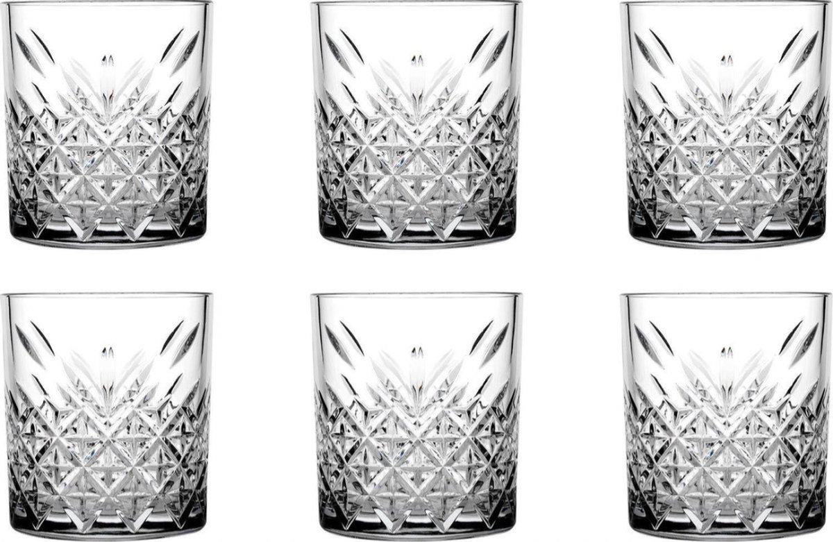 Timeless tumblerglazen - Waterglazen - 355ml - 9,6cm - Transparant - 6 stuks