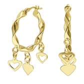 Juwelier Zwartevalk - 14 karaat gouden bedel oorbellen 12.118--