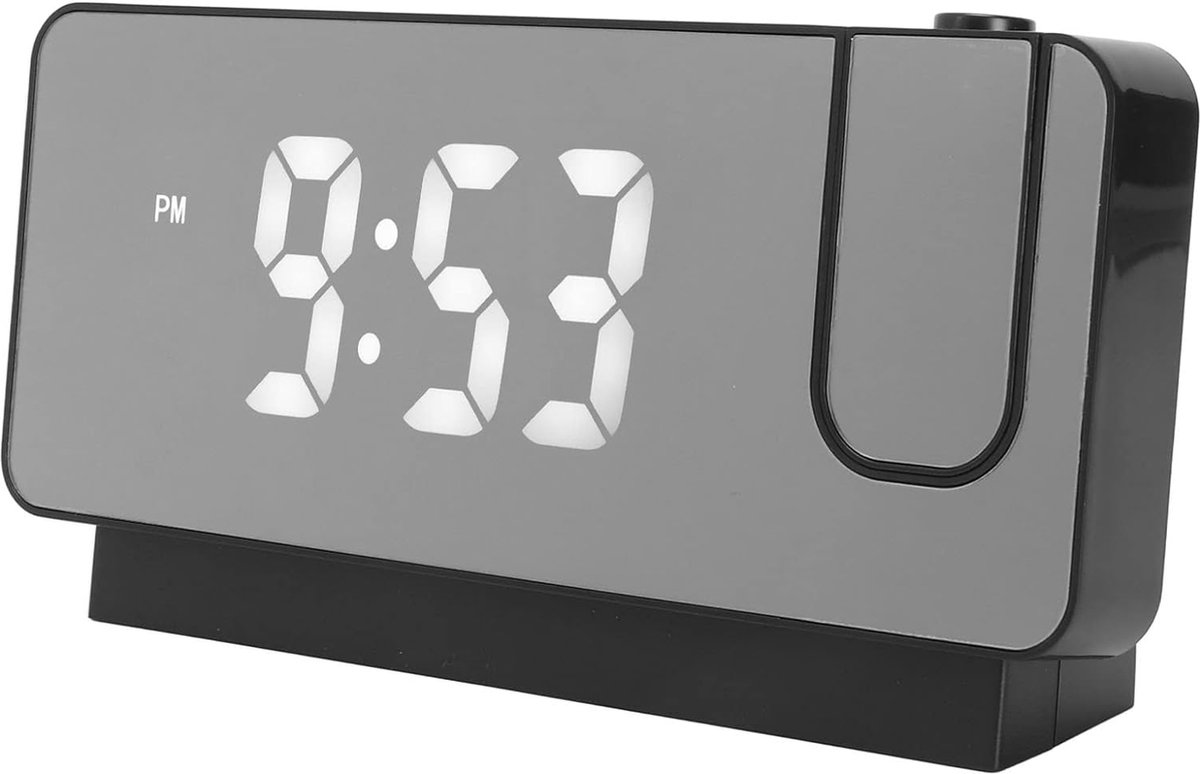 Wekkerradio met Plafondprojectie - Digitale Klok - 180° Draaibare Projector - Thermometer - Instelbare Helderheid - Geschikt voor Kinderen en Volwassenen
