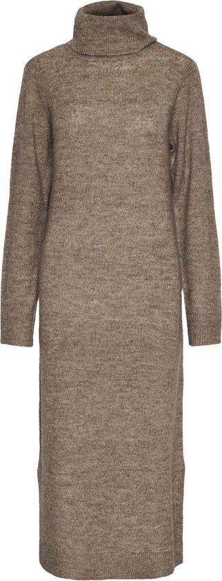 Pieces PCJULIANA LS ROLLNECK KNIT DRESS NOOS BC Dames Jurk Fossil - Maat XS