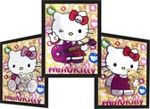 Affiche Hello Kitty + Cadre 3D - Effets 3D - Ours en peluche et Guitare
