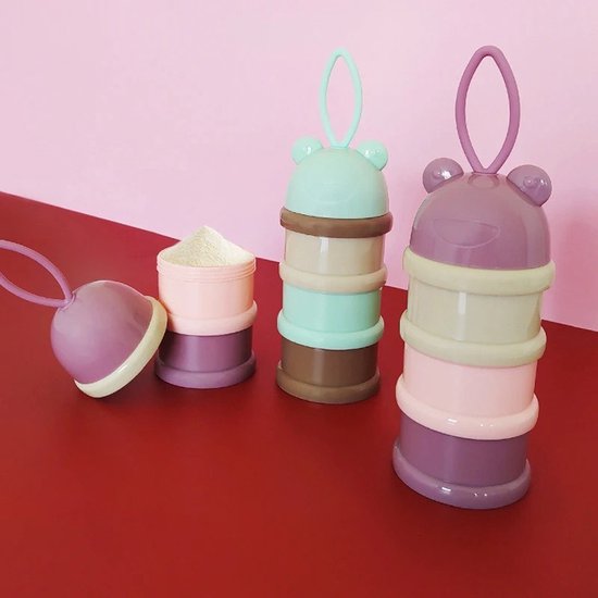 Melktoren Babyvoeding - Melkpoeder bewaarbakjes - babyvoeding bewaarbakjes - Kraam Cadeau - BabyShower Cadeau - turquoise — afbeelding 3