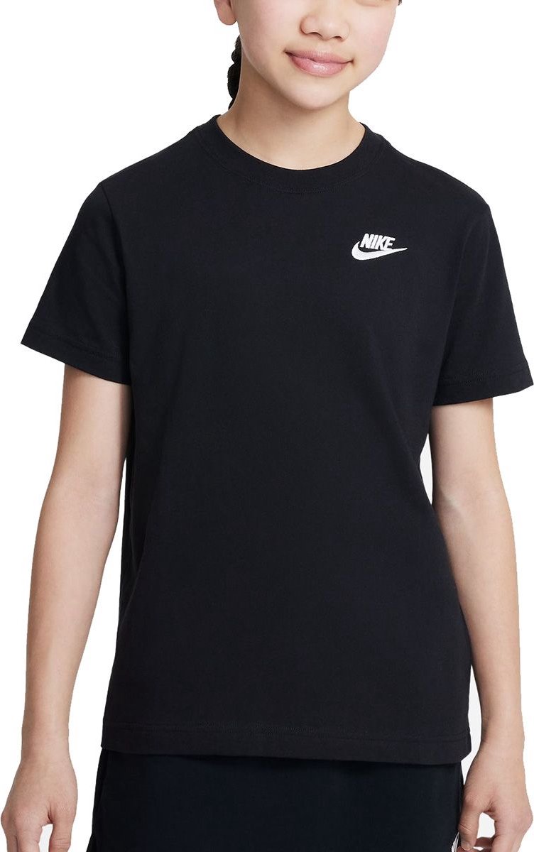 Nike G NSW TEE CLUB SS BOY Meisjes Sportshirt Zwart