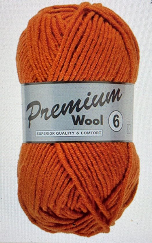 WOL-GAREN-LAMMY YARNS - PREMIUM WOOL 6 - KLEUR 787 - PER 5 BOLLEN - HAKEN EN BREIEN.
