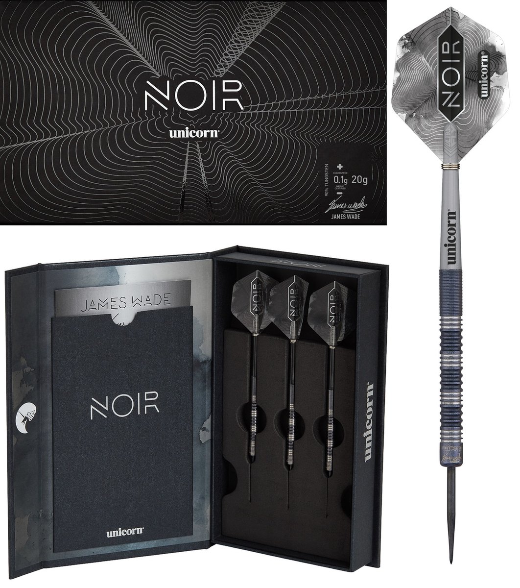 Unicorn James Wade Noir 90% - Dartpijlen 24 Gram