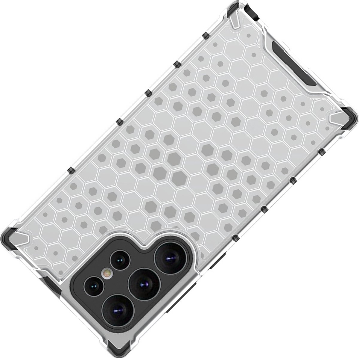 Mobigear Hoesje geschikt voor Samsung Galaxy S24 Ultra Telefoonhoesje Hardcase | Mobigear Honeycomb Backcover Shockproof | Schokbestendig Galaxy S24 Ultra Telefoonhoesje | Anti Shock Proof - Groen
