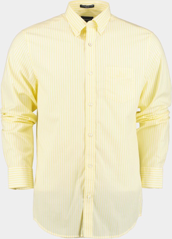 Gant Chemise décontractée à manches longues Jaune Reg Popeline Stripe BD 3062000/721