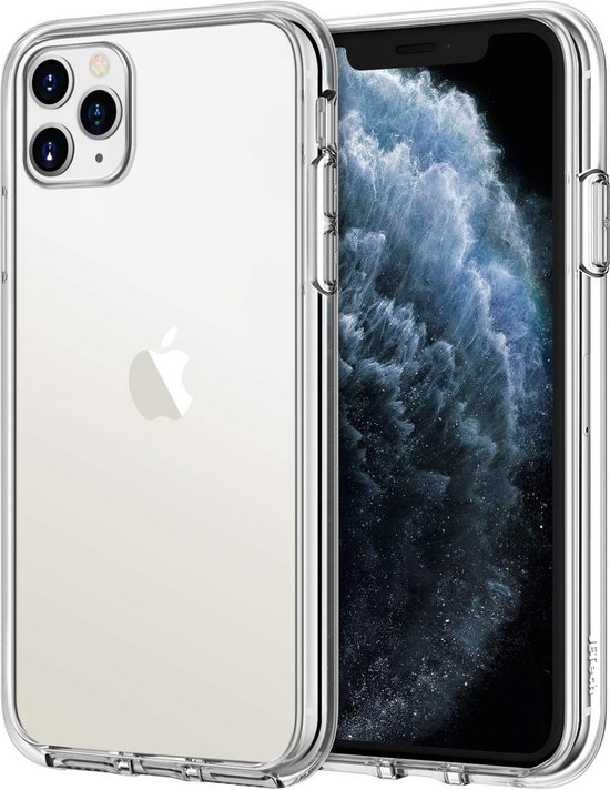 Podec Hoesje Doorzichtig Geschikt voor iPhone 11 pro - Hoesje en Screenprotector - Beschermglas - Transparant