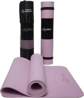 Jim24 Yogamat – Fitness Mat – Anti Slip – Yoga Mat Extra Dik – Duurzaam TPE – Incl. Draagtas - Paars