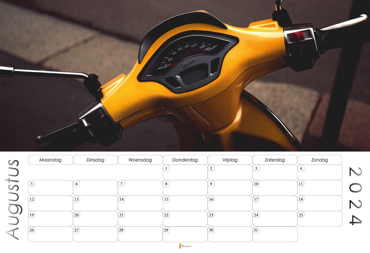 XL 2024 Kalender Jaarkalender Vespa bol