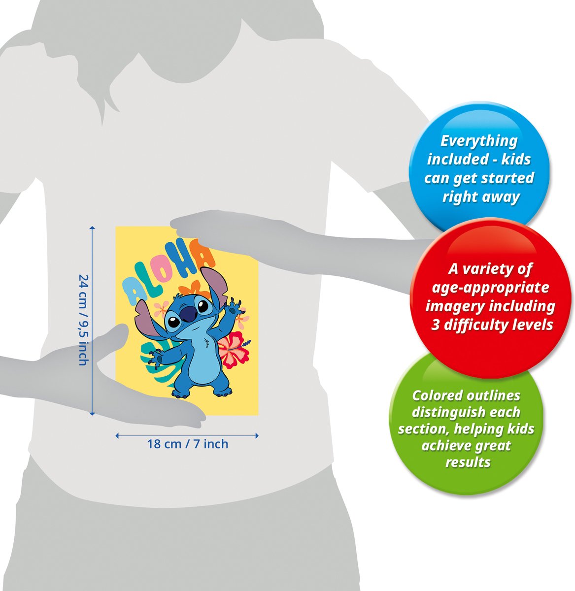 Ravensburger CreArt Disney Aloha Stitch - Schilderen op nummer voor kinderen — afbeelding 6