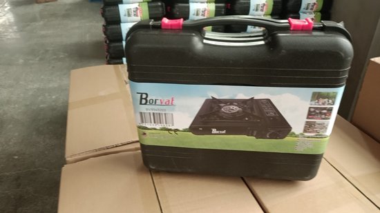 Borvat® - Draagbaar Camping Kookstel 1-Pits - Kooktoestel Kampeer Gas Kookstel - Butaangas Gasstel Gasfornuis Gaspit - Campingkooktoestel Gas Kookplaat - Elektrische Ontsteking - Met Koffer - 1-Pits van Borvat — afbeelding 3