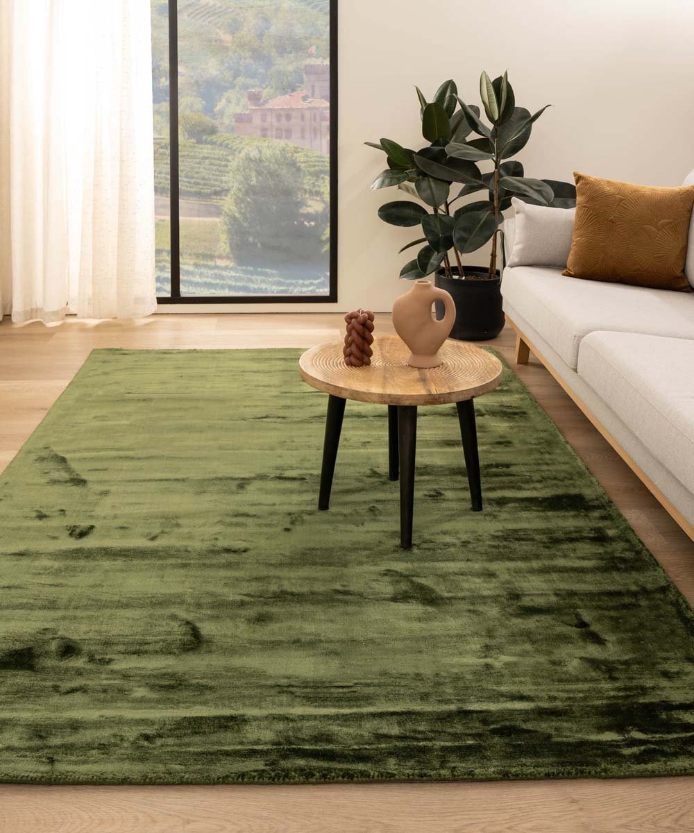 Viscose vloerkleed - Pearl groen 120x170