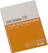 Decifera Foam Silicone border - Silicone wondpleister - Extra Thin - 5 x 5 cm - 5 stuks