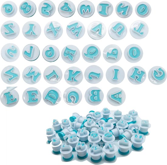 35 stuks uitsteekvormpjes, letters en cijfers, uitsteekvormen, letters, cijfers, uitsteekvormpjes, roestvrij staal, voor kinderen, Pasen, sandwich, bakken, cake, koekjes decoratie