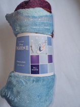 Deken Disney Frozen Fleece Plaid 100x150 cm blauw/paars, kindercadeau, kerstcadeau
