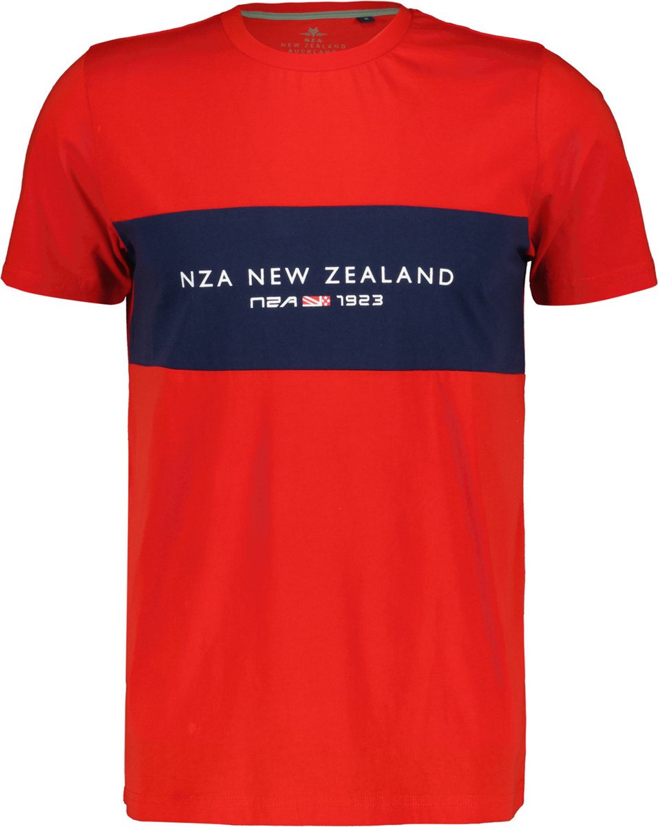 NZA New Zealand Auckland Korte mouw T-shirt - 23CN709 Lanthe Rood (Maat: XL)