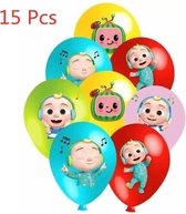 15 Stuks 12 Inch Cocomelon Ballonnen, Verjaardagsfeestje Decoratie , Thema Feestartikelen Kinderen Speelgoed, Thema Latex Ballon Cartoon