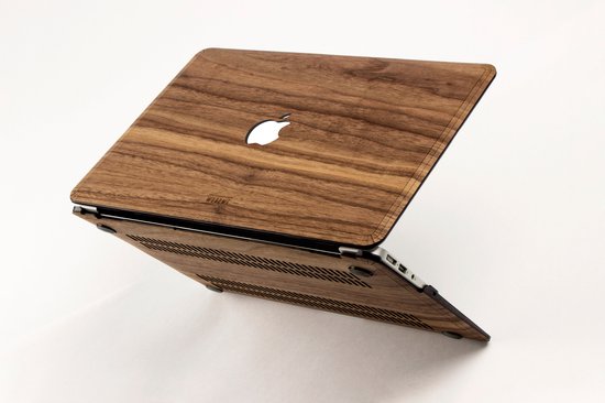 Woodwe - Housse pour ordinateur portable - Étui MacBook - Apple PRO 15 pouces - Processeur M2 - Étui rigide - Bois de noyer