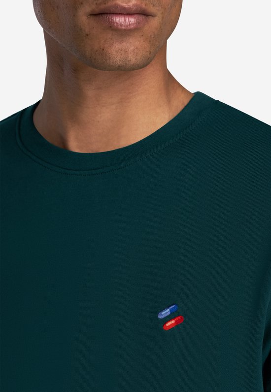 A-dam Neo Reo - Sweater - Katoen - Trui - Heren - Donker Groen - XL