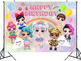 Gfuitrr Big Eyed Achtergrond Meisjes Verjaardag, Decoratie, Fotografie Achtergrond , Feestachtergrond, voor Jongen Meisje, Achtergrond Roze Verrassing Polyester Vinyl Banner