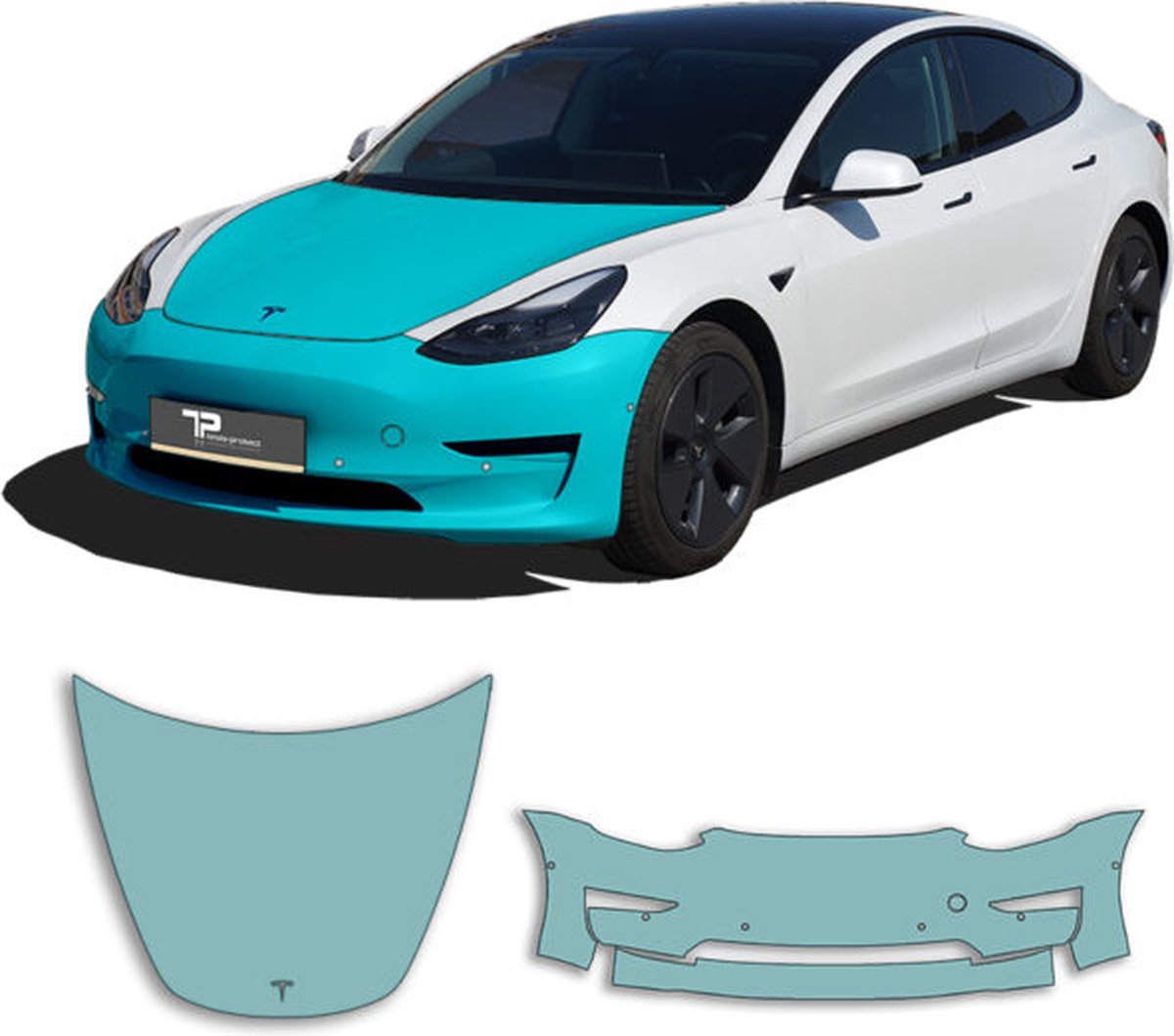 Unieke Tesla Model 3 PPF Beschermkit Met USS - Motorkap & Bumper Exterieur Accessoires Nederland België
