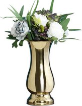 Tafelvaas roestvrijstalen bloemenvaas, vazen, 8cmx21cm, goud