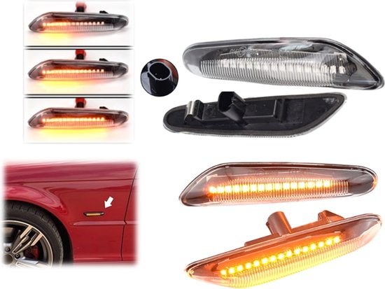 BMW Knipperlicht Dynamisch Chrystal voor BMW E81 E82 E88 E90 E92 E93 E46 E60 E61 E84 E83