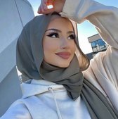 yerminbeauty hoofddoek met ondercap - Hijab - Chiffon Scarf - Dames hoofddoek - 2 in 1 hoofddoek - donker-grijs