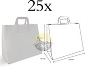 KURTT - Sac en papier / sacs en papier 32x17x27cm blanc, 25 pièces - avec vidéo