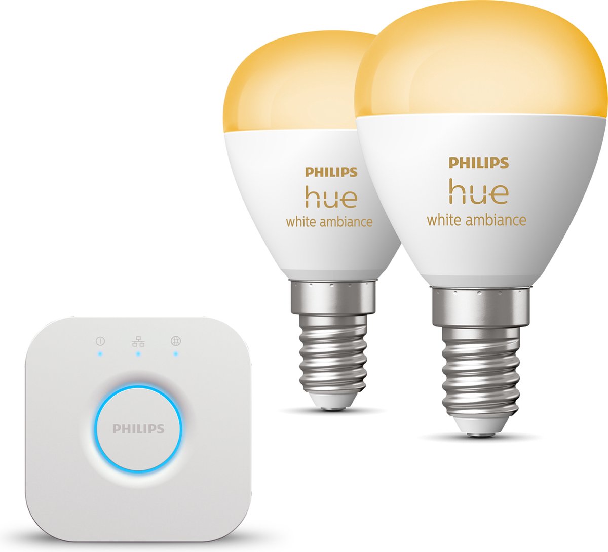 Philips Hue Starterspakket White Ambiance Kogellamp E14