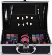 Casuelle Aluminium Make-Up Koffer Donkerblauw/Glitter